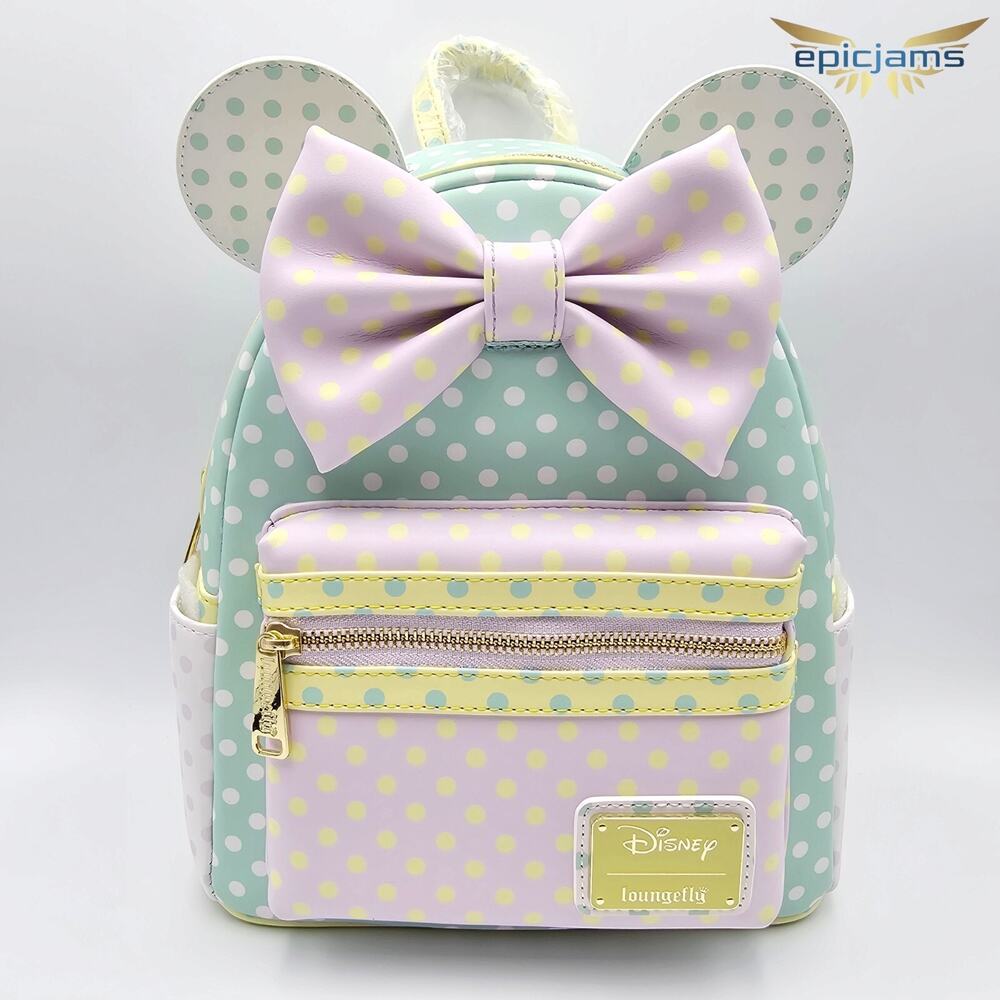 Loungefly Disney Minnie Mouse Pastel Polka Dot Mini Backpack New